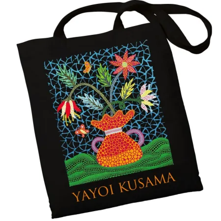 Екошопер BookOpt BK4084 YAYOI KUSAMA квіти, чорний