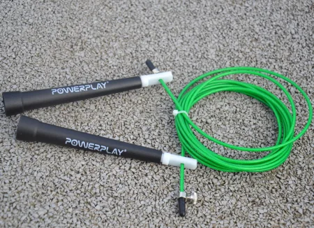 Скакалка скоростная PowerPlay 4202 Ultra Speed Rope зеленая 2,9 m.