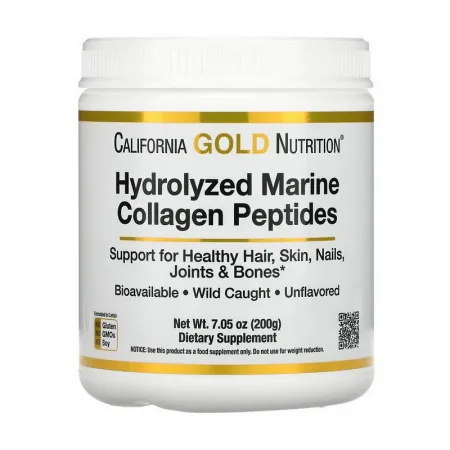 Hydrolyzed Marine Collagen Peptides - 200 г, чистий