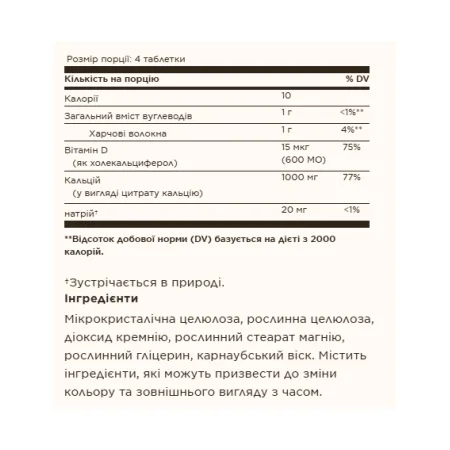 Calcium Citrate with Vitamin D3 - 240 таблеток