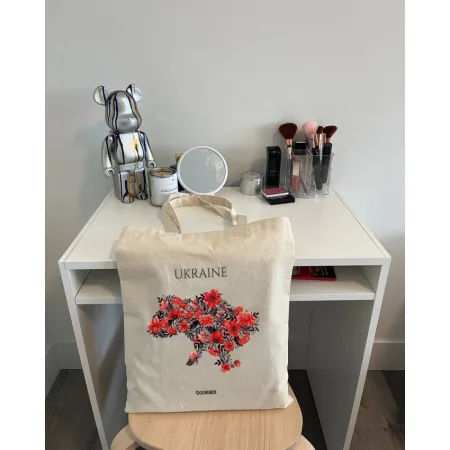 Екошопер BookOpt BK4008 Ukraine маки бежевий