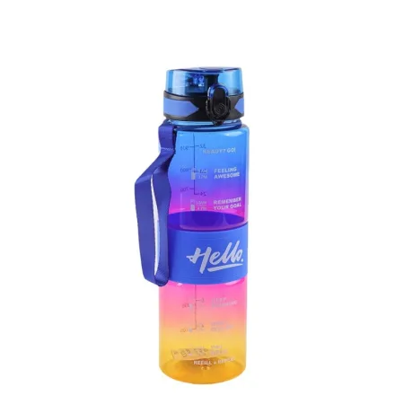 Пляшка для води 1000 мл C 76359 Рожевий-синій