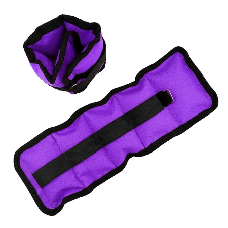 Обтяжувачі-манжети з піском по 2 кг чорно-фіолетовий