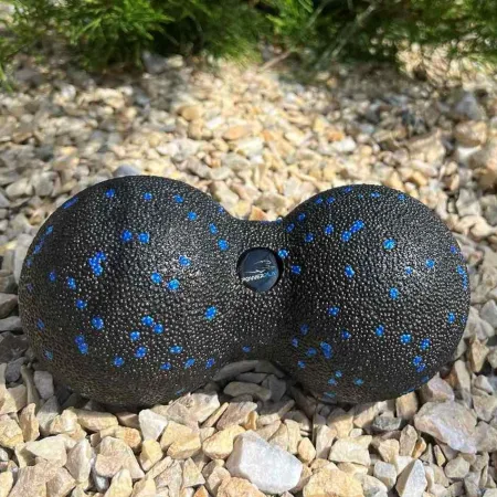 Масажний м'яч подвійний PowerPlay PP-4352 Epp foam peanut ball (d8*16cm.) чорно/синій