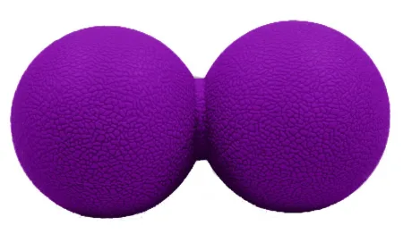 Массажный мячик EasyFit TPR двойной 12 х 6 см фиолетовый
