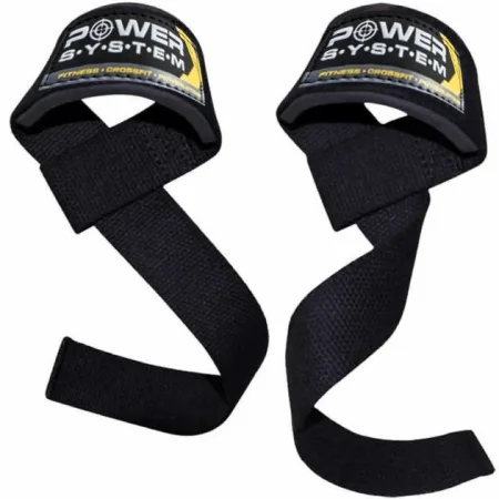 Лямки для тяги Power System PS-3400 Power Straps чорний/жовтий
