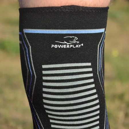 Наколінники спортивні PowerPlay PP-4099 Knee Support чорно/сині S/M (пара)
