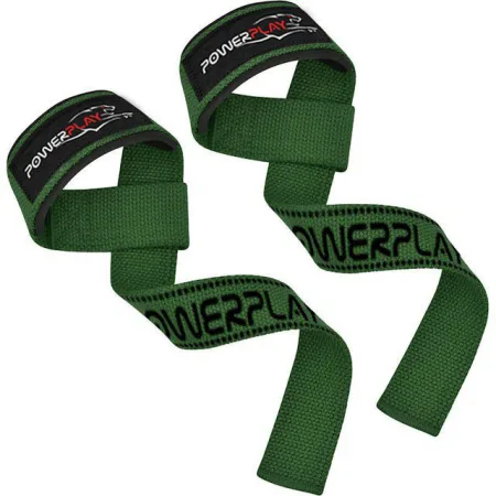 Лямки для тяги PowerPlay 7064 Lifting Gym Straps зелені