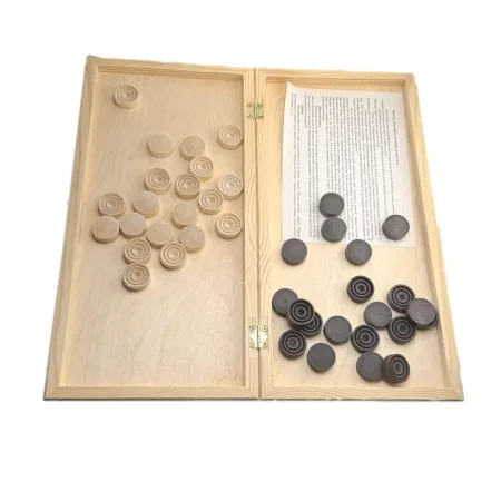 Шашки дерев'яні 10х10 розмір 40х40 см