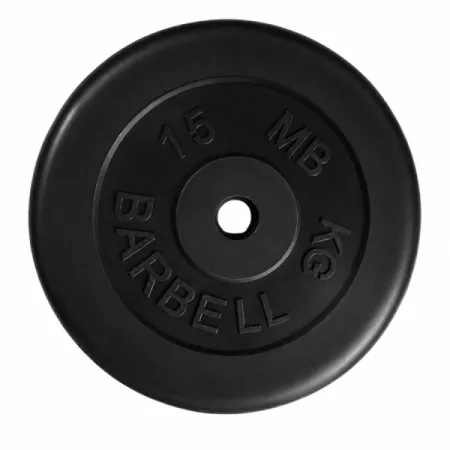 Бліни обгумовані SLS GYM BARBEL 26 мм 15 кг чорний
