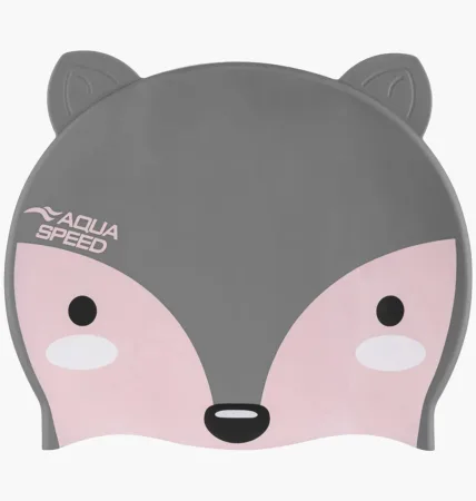 Шапочка для плавання Aqua Speed ZOO FOX дитяча сірий (оригінал)