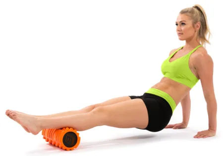 Масажний ролик EasyFit Solid Roller v.1,1s 33 см помаранчевий
