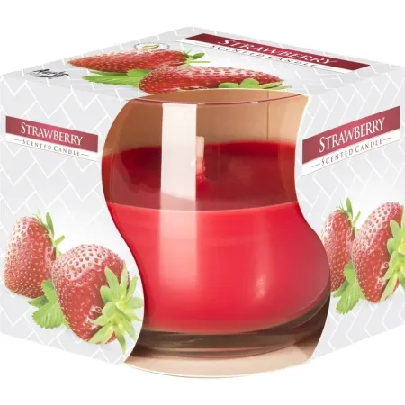 Ароматична свічка в скляному стакані Bispol полуниця (SN 71-73) універсальний