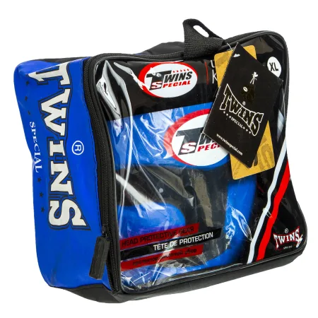 Шолом боксерський з повним захистом шкіряний TWINS розмір Червоний S