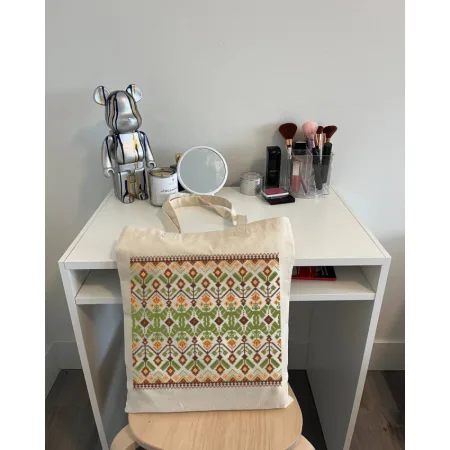 Екошопер BookOpt BK 4111 карпатська вишивка бежевий