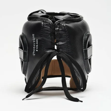 Боксерський шолом з бампером Leone CS425 Black M (капа в комплекті)