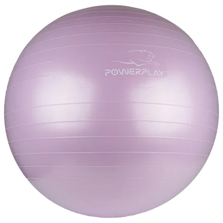 М'яч для фітнесу фітбол PowerPlay 4001 Ø65 cm Gymball ліловий + помпа