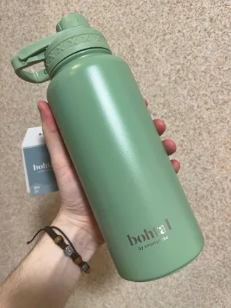 Бутылка для воды металлическая с двойной вакуумной изоляцией Bohtal Insulated Sports Bottle 960 мл Green