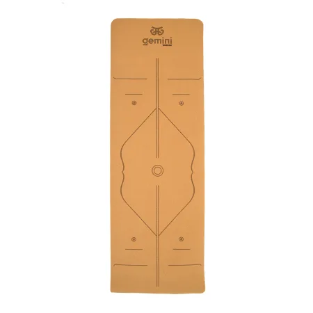 Килимок для йоги пробковий каучуковий Sport 183 см 61 см 5 мм