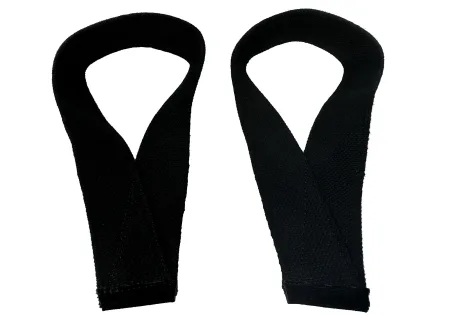 Лямки атлетичні EasyFit Delta для станової тяги чорні