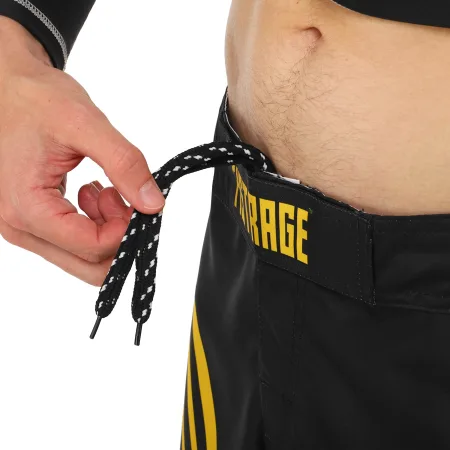 Шорти для змішаних єдиноборств ММА FISTRAGE розмір чорний-жовтий M