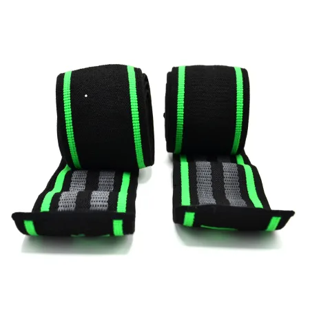 Бинти на коліна MadMax MFA-299 Non slide & slip knee wraps 2,0m Black/Green