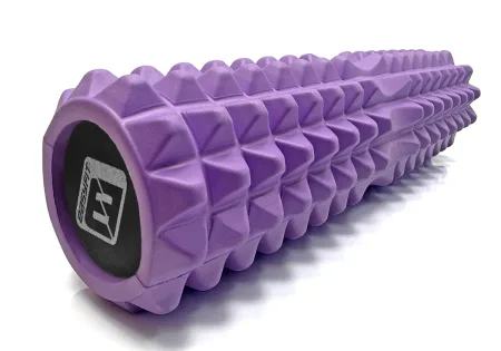 Масажний ролик EasyFit Solid Grid Roller 45 см v.2,2s фіолетовий