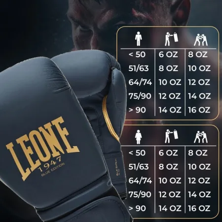 Боксерські рукавиці Leone GN059B Blue Edition 10 унцій (капу в комплекті)