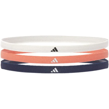 Пов'язки на голову Adidas Hairbands 3 шт білий, чорний, кораловий Уні One Size (Оригінал)