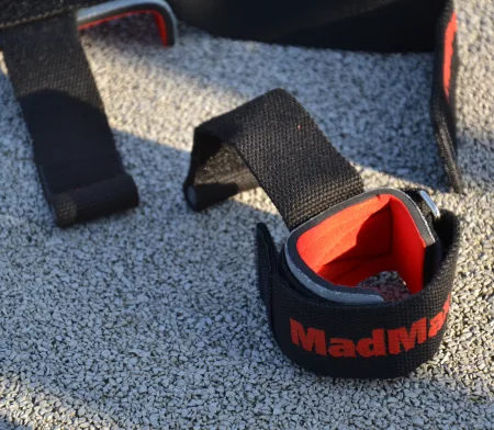 Лямки для тяги MadMax MFA-332 PWR Straps+ Black/Grey/Red