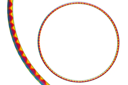 Hula Hoop Bamsic "Wave" 82 cm solid gymnastics plastic