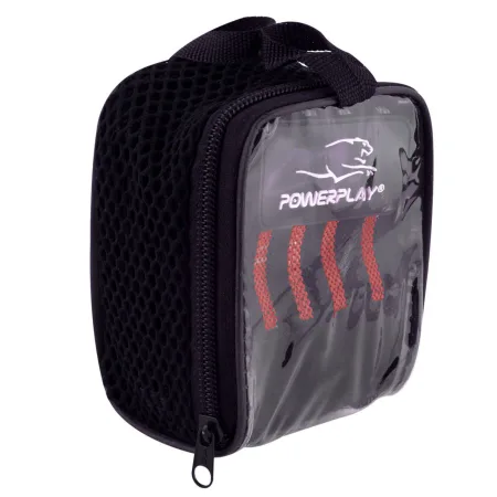 Кистьові бинти PowerPlay 3081 Gym WristT Wraps Чорно-Червоні