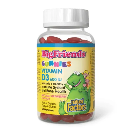 BigFriends Vitamin D3 жуйок 600 IU - 60 жуйок