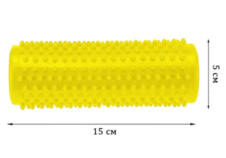 EasyFit Spindle Massage Cylinder with Spikes Yellow