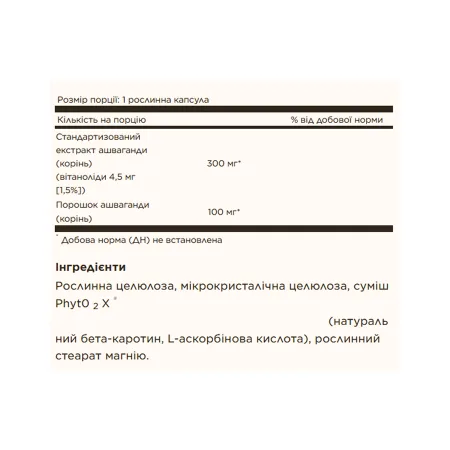 SFP Ashwagandha Root Extract - 60 капсул