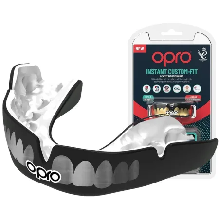Капа OPRO Instant TEETH взрослая (возраст 11+) Black/Silver (art.102526002)