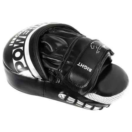 Лапи боксерські PowerPlay 3041 Challanger чорно-біліі PU [пара]