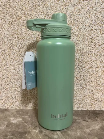 Бутылка для воды металлическая с двойной вакуумной изоляцией Bohtal Insulated Sports Bottle 960 мл Green