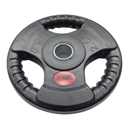 Обрезиненные диски (блины) с тремя хватами и металической втулкой - 2,5 кг