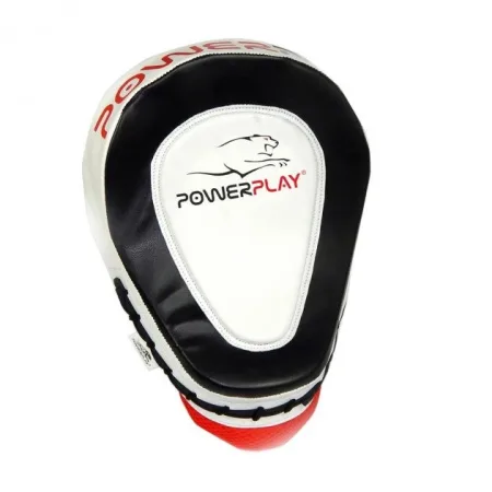 Лапи боксерські PowerPlay 3042 чорно-білі PU [пара]