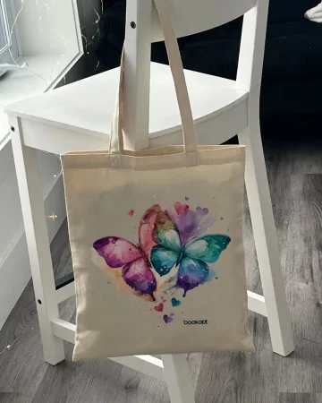 Екошопер BookOpt ВК4060 кольорові метелики в любові бежевий