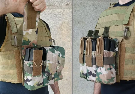 Підсумок під 6 магазінів АК/РПК потрійний мультикам (MOLLE, підсумок на розгрузку, жилет, РПС)