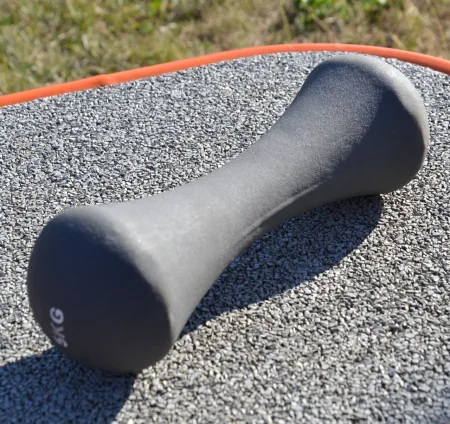 Гантель неопренова PowerPlay 4126 Spartacus 2*5 кг. сіріі (2шт.)