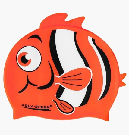 Шапка для плавання Aqua Speed ZOO NEMO 5758 оранжева дитяча OSFM (оригінал)