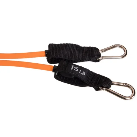 Еспандер трубчастий для фітнесу з карабіном 5,5х9х1200 мм навантаження 7 кг помаранчевий