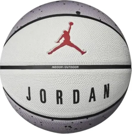 М'яч баскетбольний Nike Jordan PLAYGROUND 2.0 8 P DEFLATED CEMENT GREY/WHITE/BLACK/Вогненно червоний розмір 5 Оригінал J.100.8255.049.05