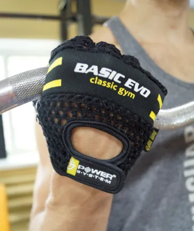 Рукавички для фітнесу Power System PS-2100 Basic EVO Black/Yellow Line - S
