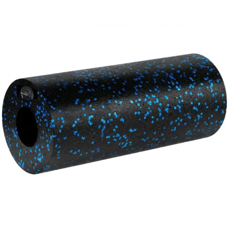 Масажний ролик (роллер) гладкий PowerPlay PP-4348 2 in 1 EPP Foam Roller чорно/синій 33x14 см
