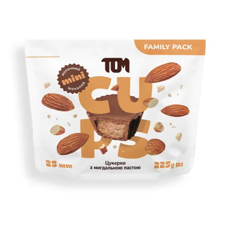 Цукерки з мигдальною пастою в молочному шоколаді 225 г