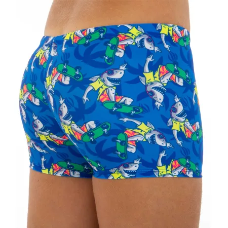 Плавки боксери для хлопчиків для плавання Акули вік 6-8 років синій 8